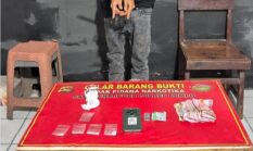 Satres Narkoba, Amankan Terduga Pengedar Narkoba Jenis Sabu, Bersama 4,1 gram BB.